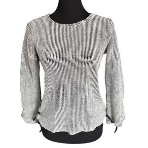 Vintage Olympic Grigoropoulos Gregory Black & White Tie Detail Top, Medium, 80s